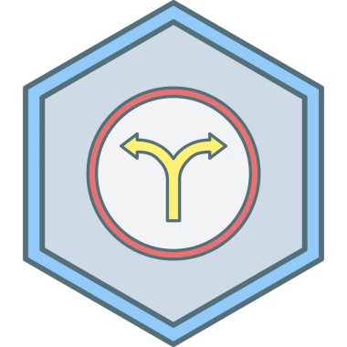 Yol işareti simgesinin vektör illüstrasyonu