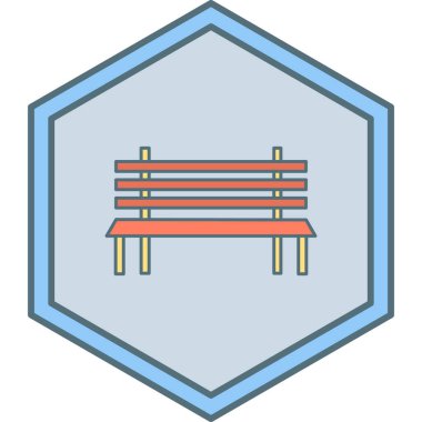 Yedek kulübesi Web simgesi basit illüstrasyon