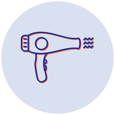 Saç kurutma makinesi. Web simgesi basit tasarım