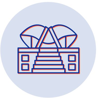 Dpr Binası simgesinin vektör illüstrasyonu