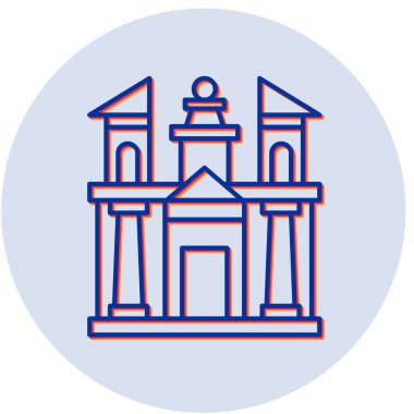 Moda biçimi izole edilmiş arkaplanda Petra simgesi