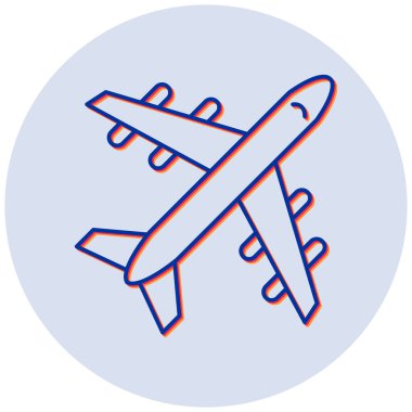 Uçak. Web simgesi basit illüstrasyon