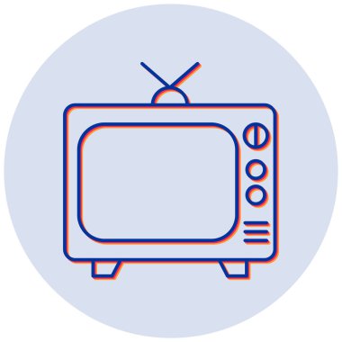 Televizyon. Web simgesi basit illüstrasyon