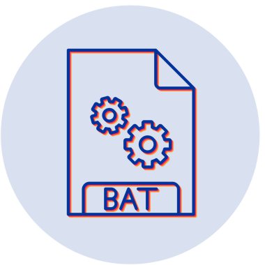 BAT dosya biçimi vektör illüstrasyonu