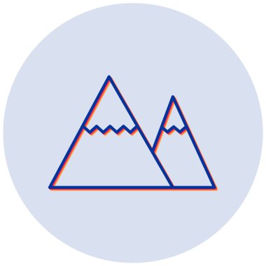 Dağ. Web simgesi basit illüstrasyon