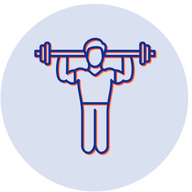 Omuz alıştırması simgesinin vektör illüstrasyonu