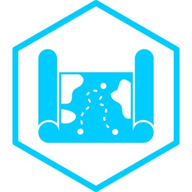 Mavi su simgesinin vektör illüstrasyonu