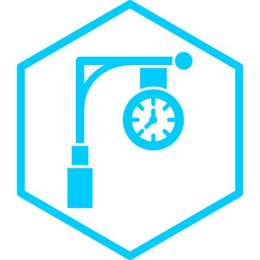 Sokak saati simgesinin vektör illüstrasyonu