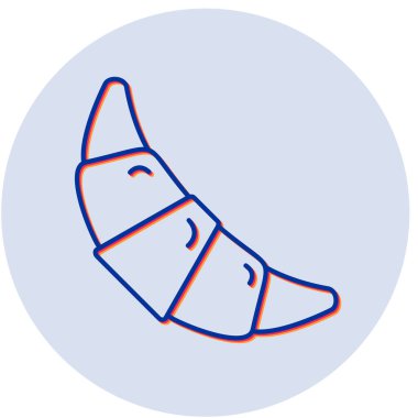 kruvasan simge vektör çizim