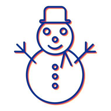 Kardan Adam simgesi vektör çizimi