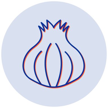 Sarımsak. Web simgesi basit illüstrasyon