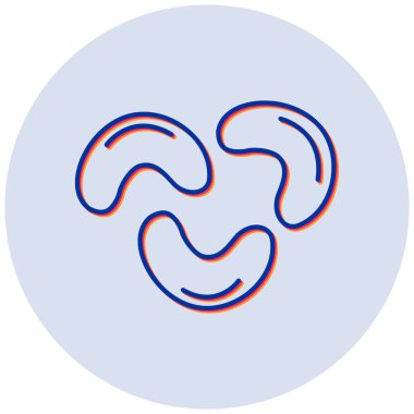 Kaju simgesinin vektör illüstrasyonu