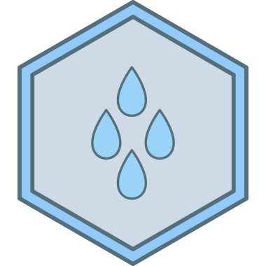 su damlası simgesi, vektör illüstrasyonu