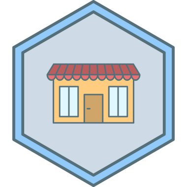 Dükkan. Web simgesi basit illüstrasyon