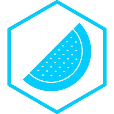 Bir dilim karpuz ikonu. Web için meyve vektör simgelerinin basit çizimi