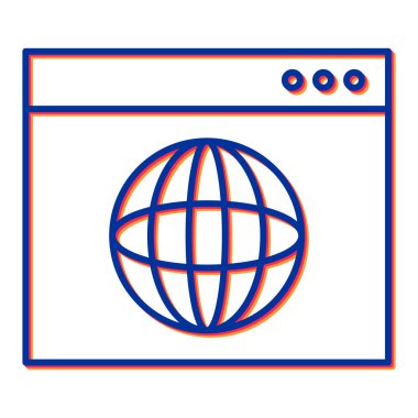 tarayıcı pencere simgesi vektör illüstrasyonu