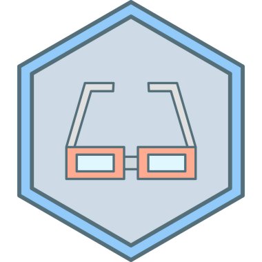 gözlük simgesinin vektör illüstrasyonu