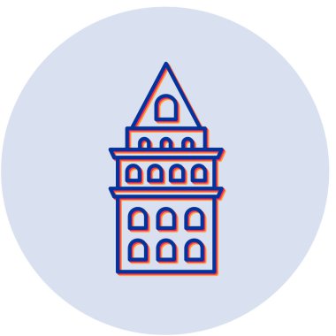 Galata Kulesi ikon vektör çizimi