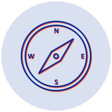 Pusula. Web simgesi basit illüstrasyon