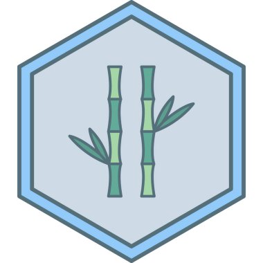 Bambu simgesi vektör illüstrasyonu