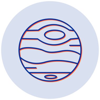 Neptün simgesi, vektör illüstrasyonu