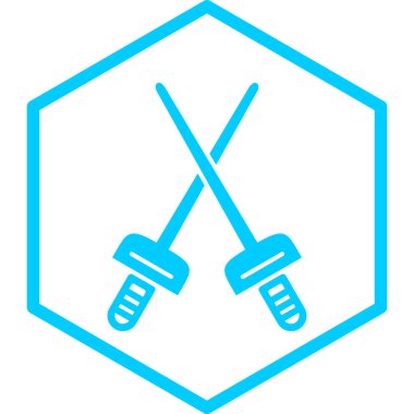 Kılıç. Web simgesi basit illüstrasyon