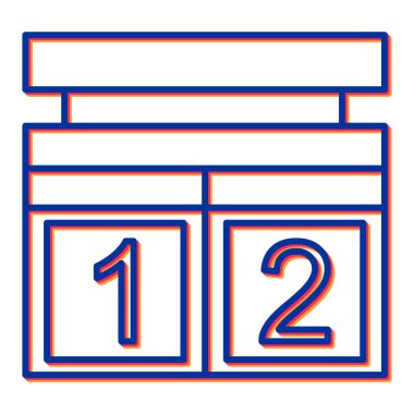 Takvim simgesi vektör çizim şablonu