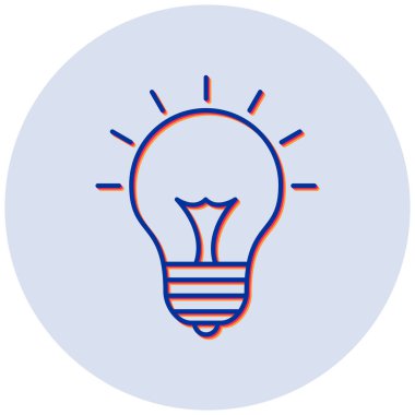 Ampul. Web simgesi basit illüstrasyon