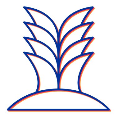 Bitki. Web simgesi basit illüstrasyon