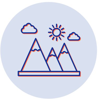 dağ simgesinin vektör illüstrasyonu