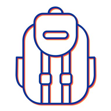 Sırt çantası. Web simgesi basit illüstrasyon