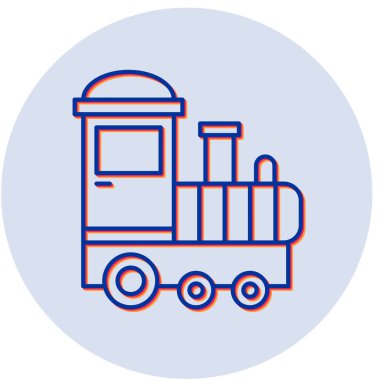 Oyuncak Tren simgesinin vektör illüstrasyonu