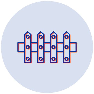 Çit. Web simgesi basit illüstrasyon