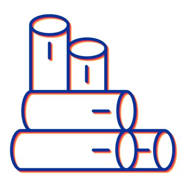 ahşap günlük kaydı simgesi, vektör illüstrasyonu basit tasarım