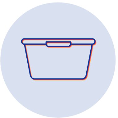 Plastik kutu simgesinin vektör çizimi