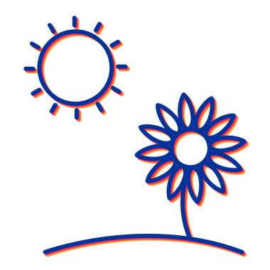 çiçek simgesi vektör illüstrasyonu