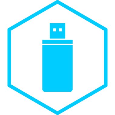 USB flash disk simgesi. Basit tasarım