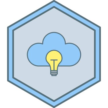 Bulut. Web simgesi basit illüstrasyon