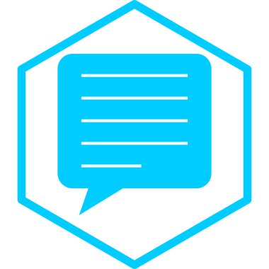 Sohbet balonu simgesi, vektör illüstrasyonu