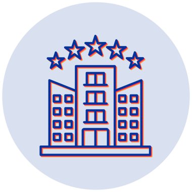 Otel simgesi vektör illüstrasyonu