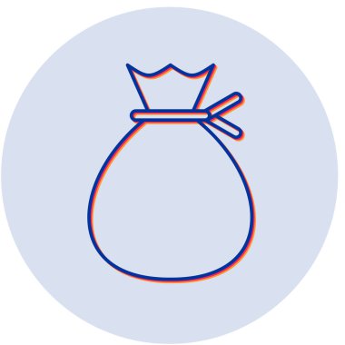 Para Torbası vektör simgesi modern basit illüstrasyon