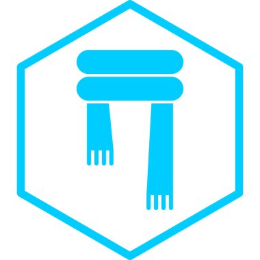 Eşarp. Web simgesi basit tasarım