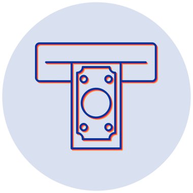 Nakit çekilmesi. Web simgesi basit illüstrasyon