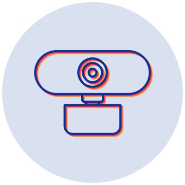 Webcam simgesinin vektör illüstrasyonu