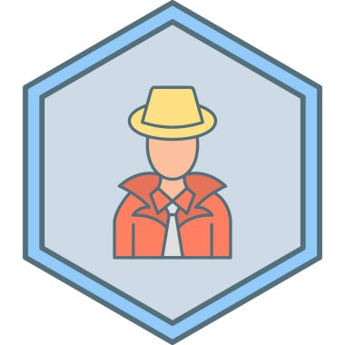 Şapkalı bir adamın vektör çizimi