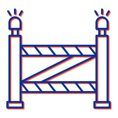 bariyer simgesi vektör illüstrasyonu