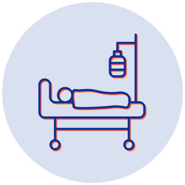 Yoğun bakım ünitesi. Web simgesi basit illüstrasyon