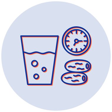 Bir saat simgesinin vektör illüstrasyonu