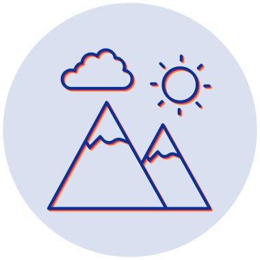 Manzara. Web simgesi basit tasarım