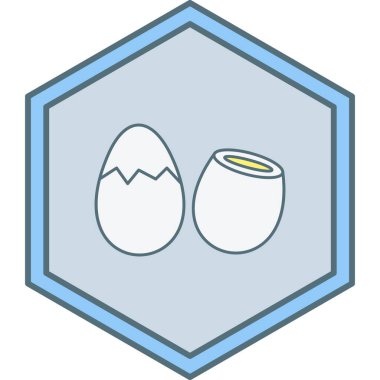 Yumurta simgesi vektör illüstrasyonu